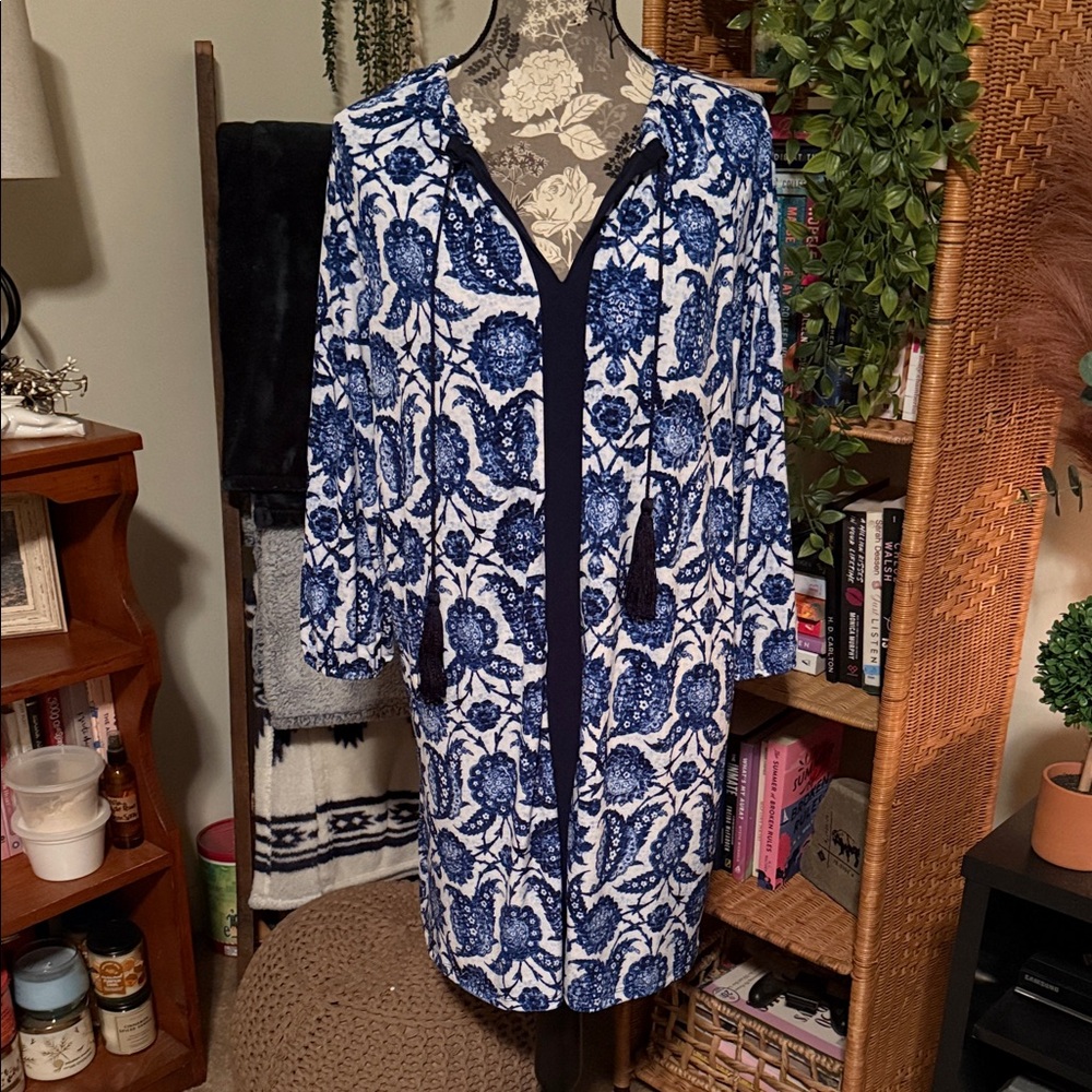 MICHAEL Michael Kors Blue and White Mini Dress